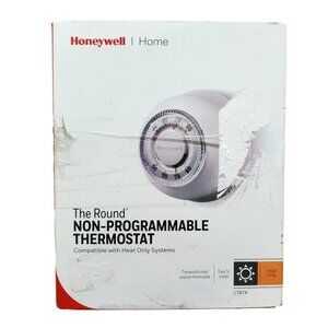 New Honeywell Heat Only Thermostat Manual Temperature Round Dial Wall CT87K1004